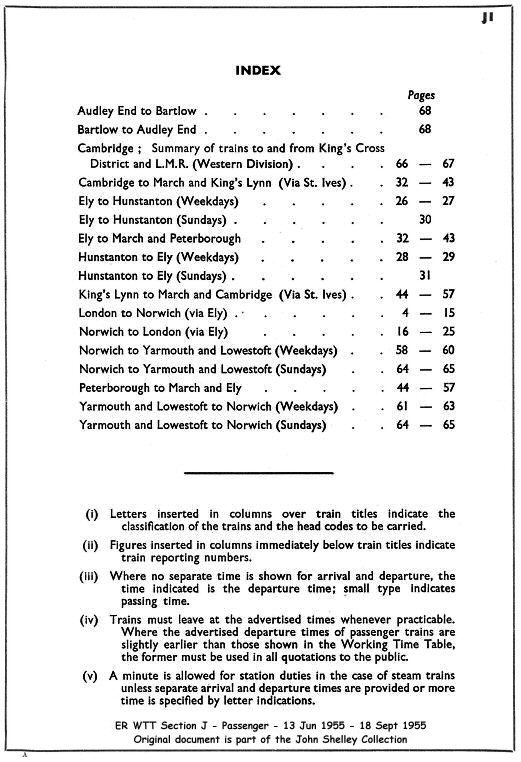 Section J Passenger Index