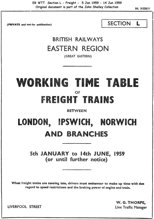 Section L Freight Cover