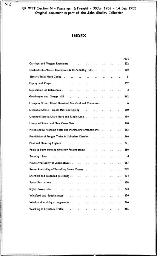 Section N Index
